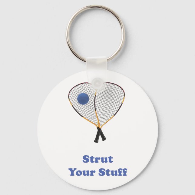 Strut Stuff Racquetball Keychain (Front)
