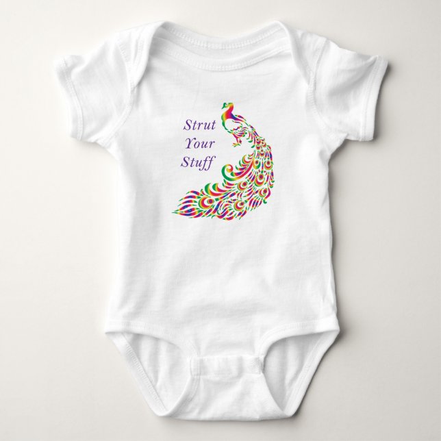 Strut Your Stuff Beautiful Peacock T-Shirt (Front)