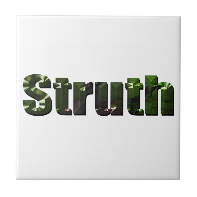 Struth ! Aussie Slang Word, Ceramic Tile (Front)