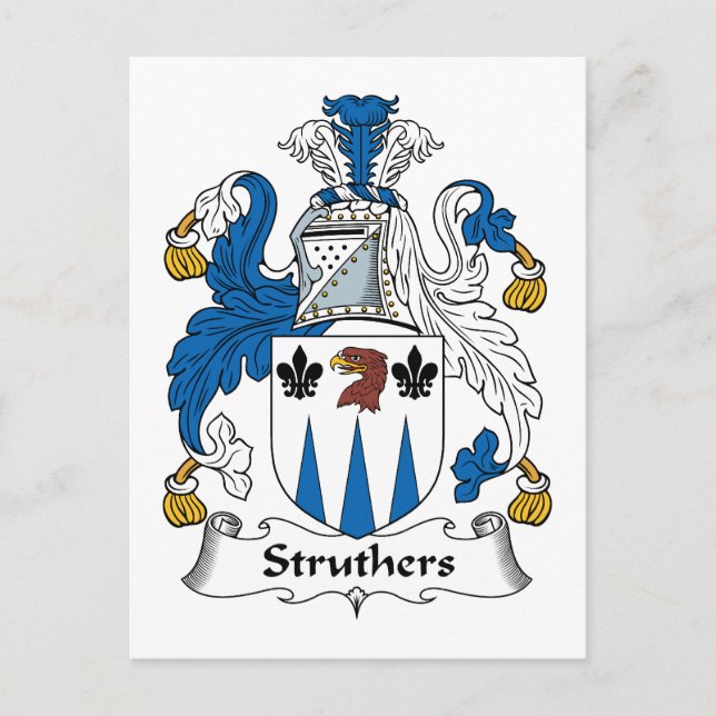 Struthers Family Crest Postcard (Front)