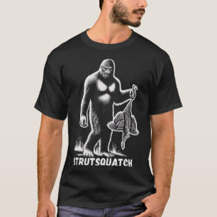 Strutsquatch Bigfoot Sasquatch Funny Youth Turkey T-Shirt
