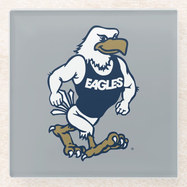 Strutting Eagle Glass Coaster (Front)