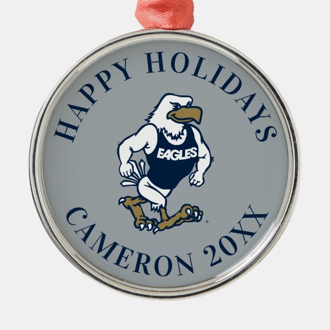 Strutting Eagle Metal Ornament (Front)