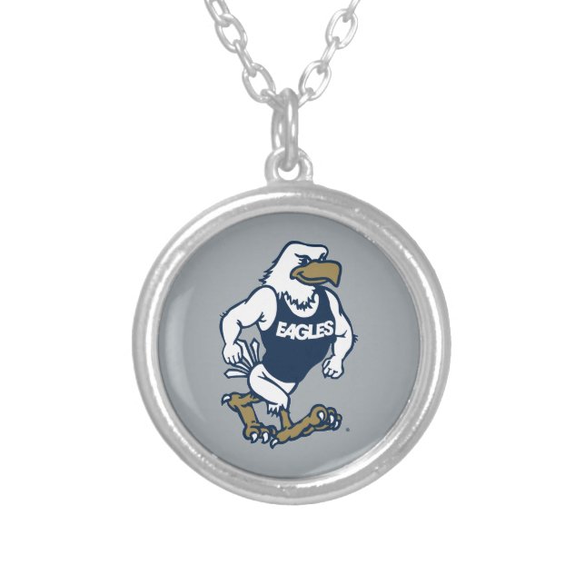 Strutting Eagle Silver Plated Necklace (Front)