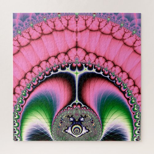 Strutting Peacock Fractal Abstract Art Jigsaw Puzzle