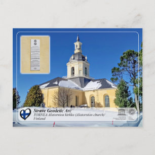 Struve Geodetic Arc - TORNEA Alatornion kirkko Postcard