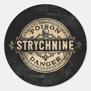Strychnine Vintage Style Poison Label