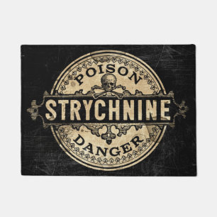 Strychnine Vintage Style Poison Label Doormat