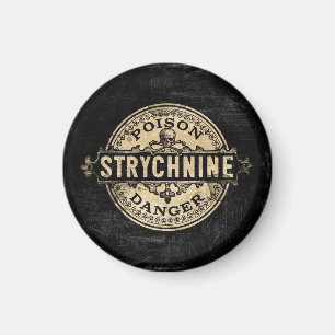Strychnine Vintage Style Poison Label Magnet
