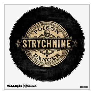 Strychnine Vintage Style Poison Label Wall Decal
