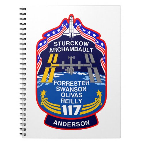 STS_117 Mission Patch   Notebook