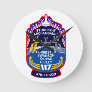 STS-117 Mission Patch Round Clock