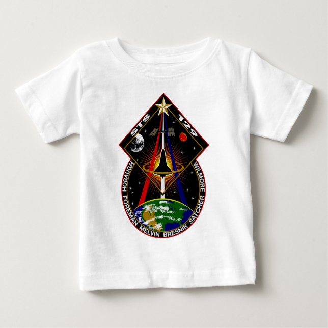 STS 129 Flight Patch Baby T-Shirt (Front)