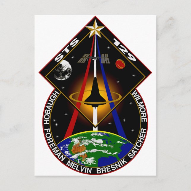 STS 129 patch Postcard (Front)