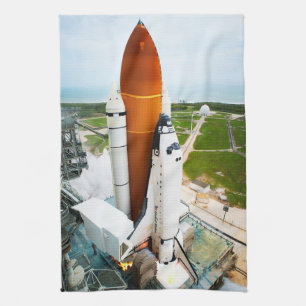 STS-135 Space Shuttle Atlantis Launch Kitchen Towel