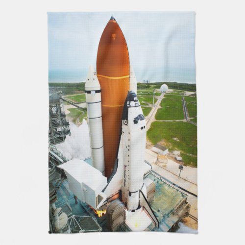 STS_135 Space Shuttle Atlantis Launch Kitchen Towel
