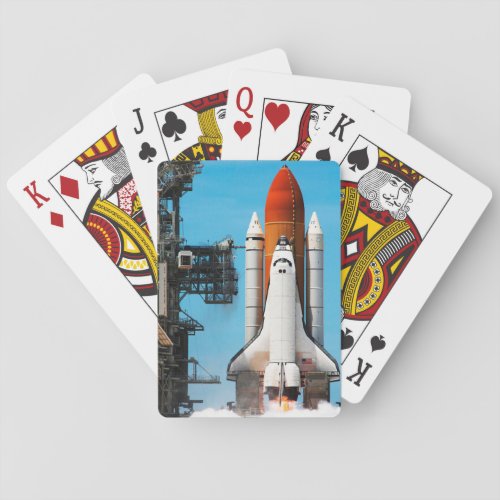 STS_135 Space Shuttle Atlantis Lifting Off Playing Cards