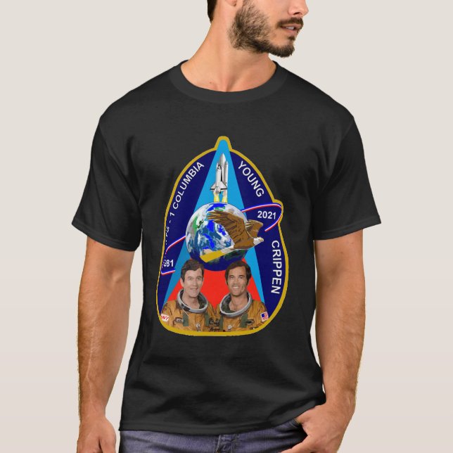 STS-1 40TH ANNIVERSARY COMMEMORATIVE PATCH T-Shirt (Front)
