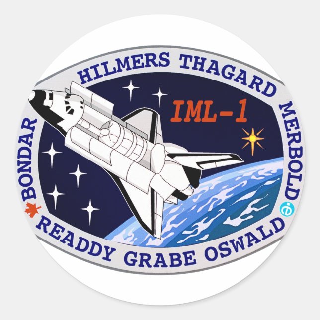 STS-42 Mission Insignia Logo Classic Round Sticker (Front)