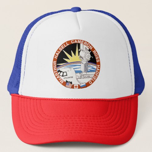 Sts_74 Mission Patch   Trucker Hat