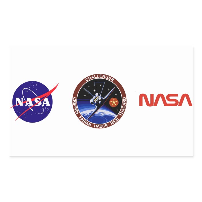 STS 7 Challenger OV 99 & Sally Ride Rectangle Stickers