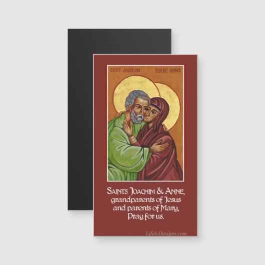 Sts. Anne & Joachim Prayer Magnet (Front/Back)