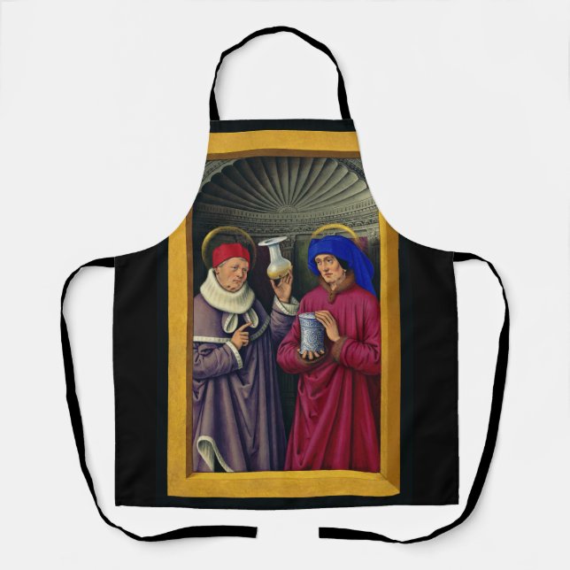 Sts. Cosmas and Damian Patron Saints of Healthcare Apron (Front)