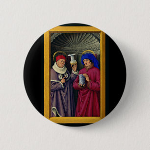 Sts. Cosmas and Damian Patron Saints of Healthcare Button