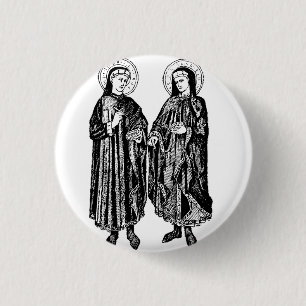 Sts. Cosmas and Damian Patron Saints of Healthcare Button