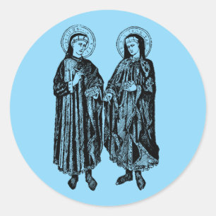 Sts. Cosmas and Damian Patron Saints of Healthcare Classic Round Sticker