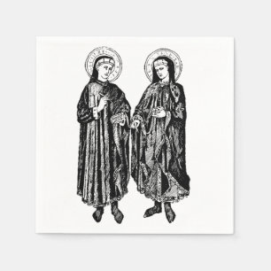 Sts. Cosmas and Damian Patron Saints of Healthcare Napkins