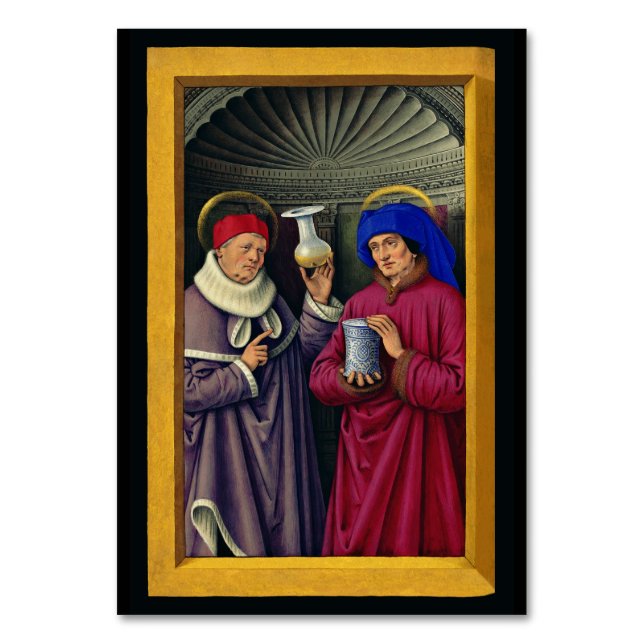 Sts. Cosmas and Damian Patron Saints of Healthcare Table Number (Front)