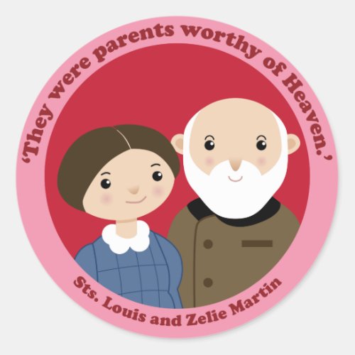 Sts Louis and Zelie Martin Classic Round Sticker