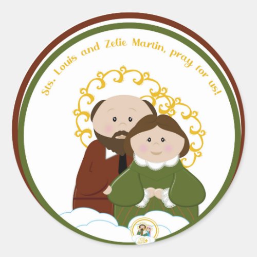 Sts Louis  Zelie Martin Classic Round Sticker