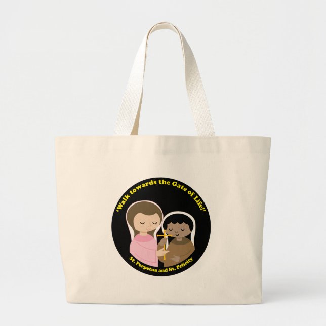 Sts. Perpetua and Felicity Large Tote Bag (Front)