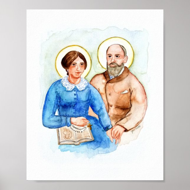 Sts Zelie & Louis Martin Watercolor Art Print (Front)