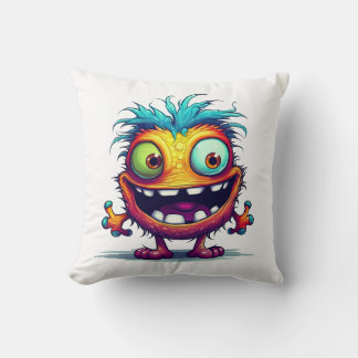 Stu 001 is the Mini Troll Throw Pillow
