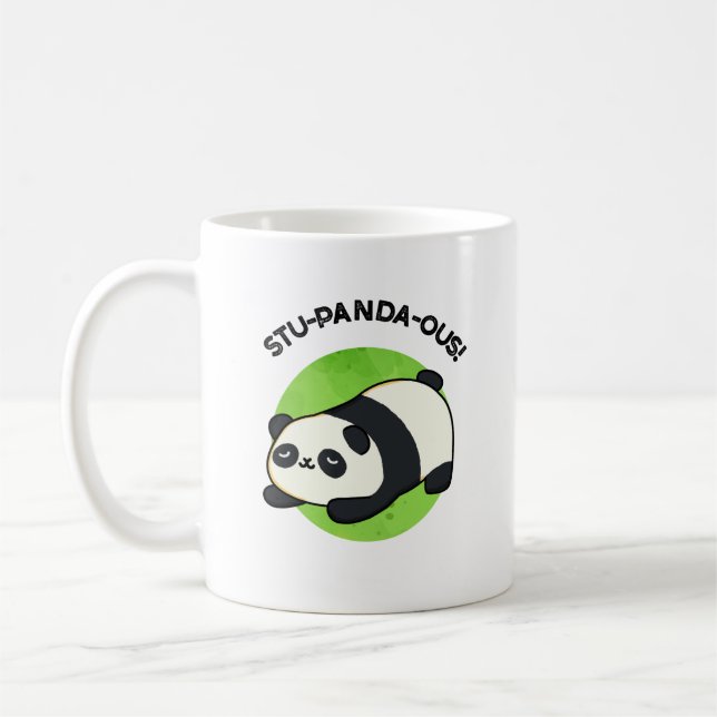 Stu-panda-ous Funny Panda Pun  Coffee Mug (Left)