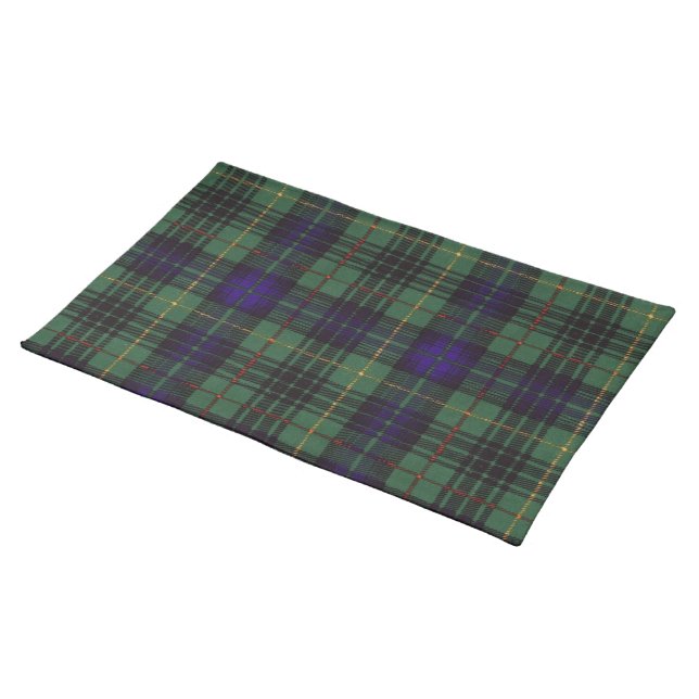 Stuart clan Plaid Scottish kilt tartan Cloth Placemat (On Table)