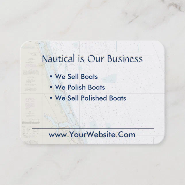 Stuart FL Nautical Chart Clean Fresh Blue Tan Business Card Zazzle