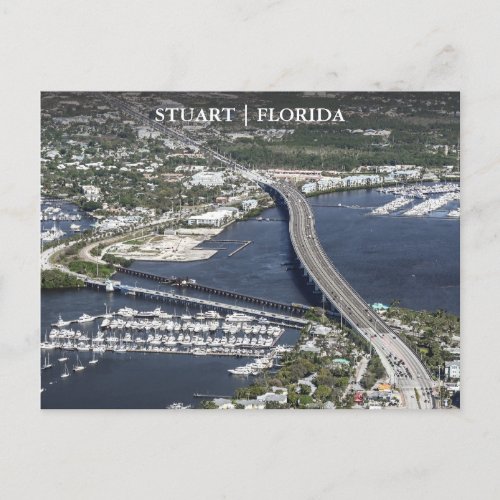 Stuart Florida Arial View Postcard