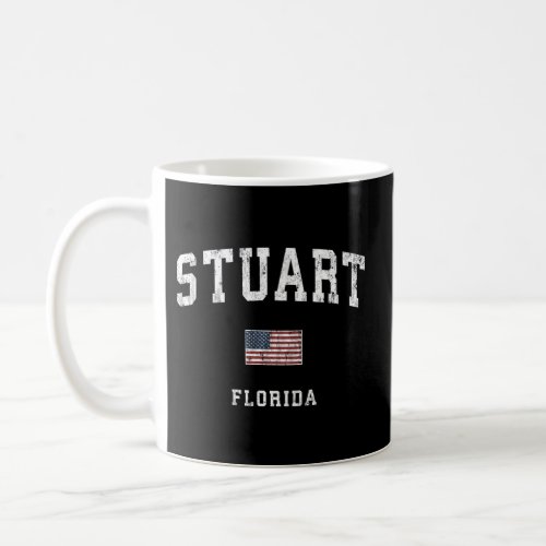Stuart Florida Fl American Flag Sports Coffee Mug