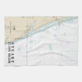 Stuart Florida Nautical Chart Latitude Longitude Kitchen Towel (Horizontal)