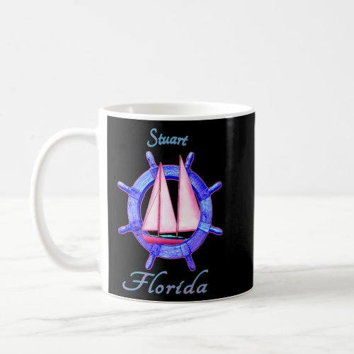 Stuart Florida Sailboat Sailing Vacation Nautical  Coffee Mug