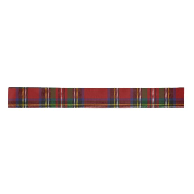 Stuart Plaid Tartan Christmas Satin Ribbon (Front)
