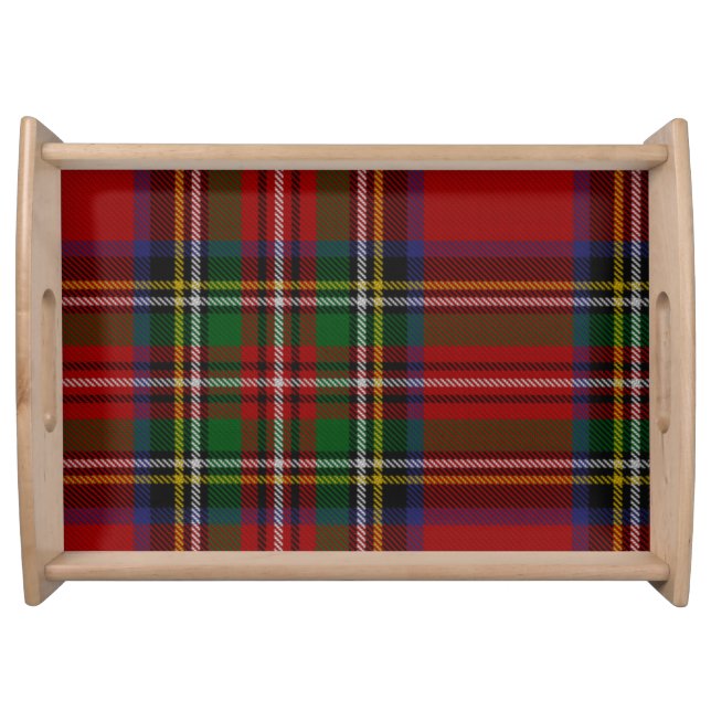 Stuart Plaid Tartan Christmas Serving Tray (Front)