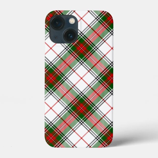 Stuart / Stewart Red Green White Plaid Case-Mate iPhone Case (Back)