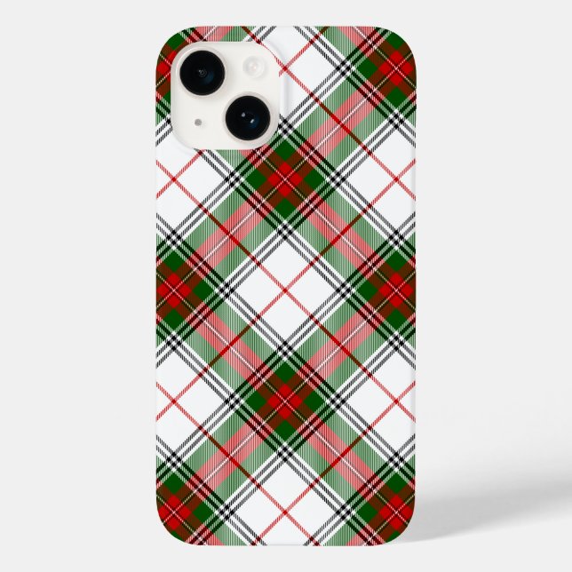 Stuart / Stewart Red Green White Plaid Case-Mate iPhone Case (Back)