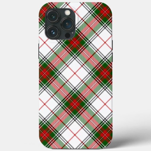 Stuart  Stewart Red Green White Plaid iPhone 13 Pro Max Case