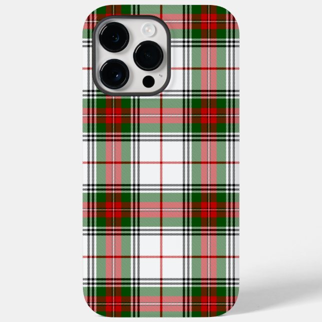 Stuart / Stewart Red Green White Plaid Case-Mate iPhone Case (Back)